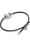PULSERA DE HILO NEGRO CON PERLA SHELL FORNITURA BAÑADA EN PLATA DE LEY. Pulsera