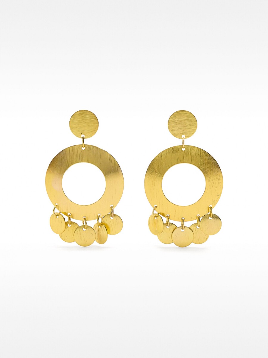 Pendientes Largos Redondos dorado