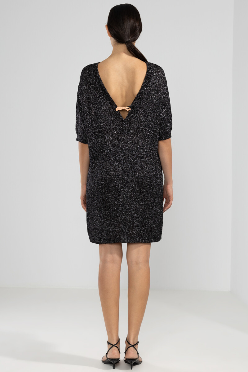 LARA KNIT DRESS Negro