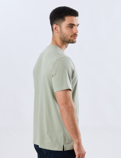REMERA LISA DE ALGODÓN Pistacho