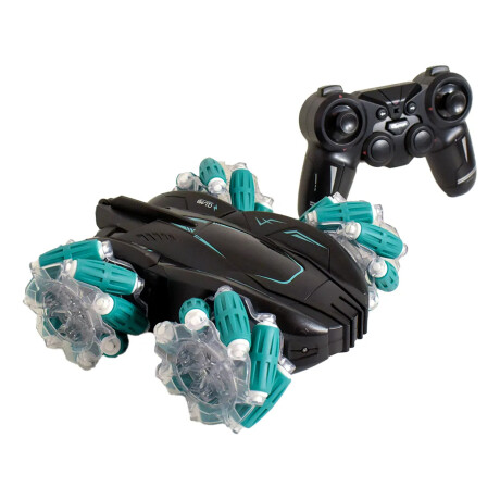 Set Juegos Control Remoto Auto Acrobacia 360 + Avión Combate Verde