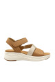 Sandalia con velcro Aurora Camel
