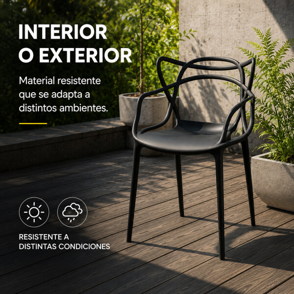Silla de Comedor ComboHome Allegra Pack X6 Negro 1