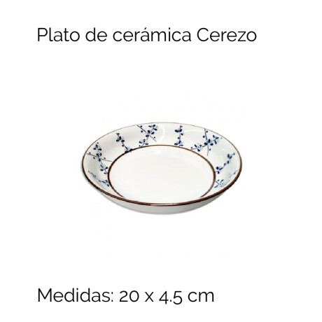 Plato De Ceramica Cerezo Plato De Ceramica Cerezo