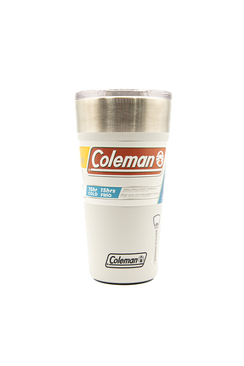 COLEMAN VASO CON TAPA Y ABRIDOR BLANCO