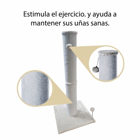 Rascador Gato Torre Gigante Con Pompón Estilo Árbol Gris