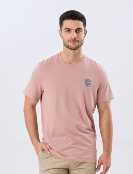 REMERA ESTAMPADA DE ALGODÓN Rosa