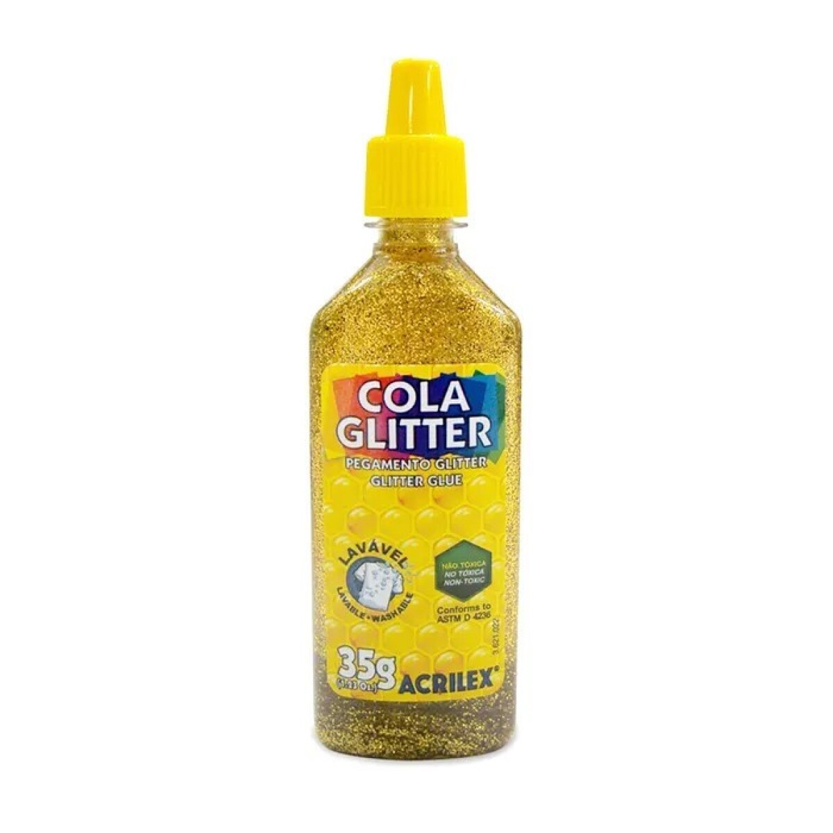 Brillantina Con Goma Dorado Acrilex 35 Grs 