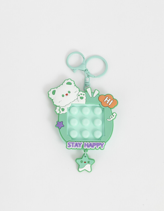 Llavero Lúdico Llavero Y Charm Pop It De Osito - Acqua Medio