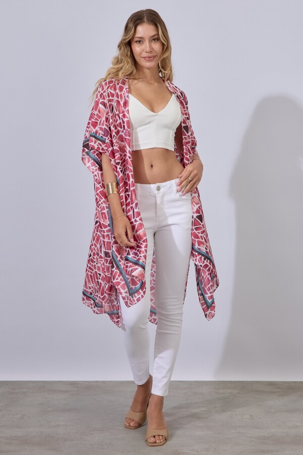 Kimono Printed MULTI/ROSA