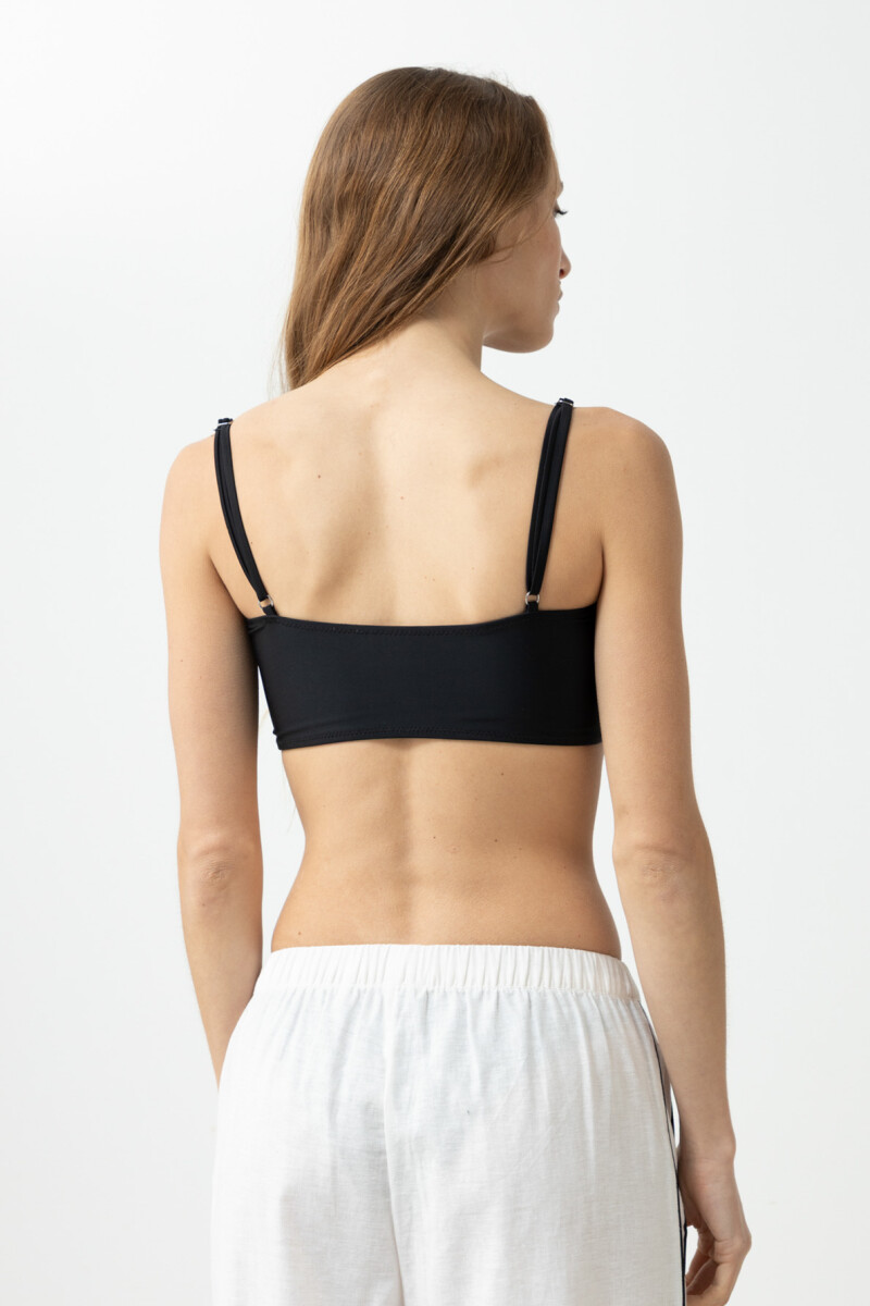 Bikini top Santorini bordado negro