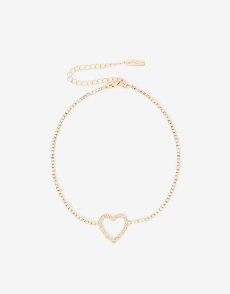 Chokers Strass Choker Corazón Strass - Cristal