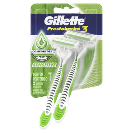 GILLETTE PRESTOBARBA 3 MAQUINAS DESCARTABLES SENSITIVE 2 UNIDADES GILLETTE PRESTOBARBA 3 MAQUINAS DESCARTABLES SENSITIVE 2 UNIDADES