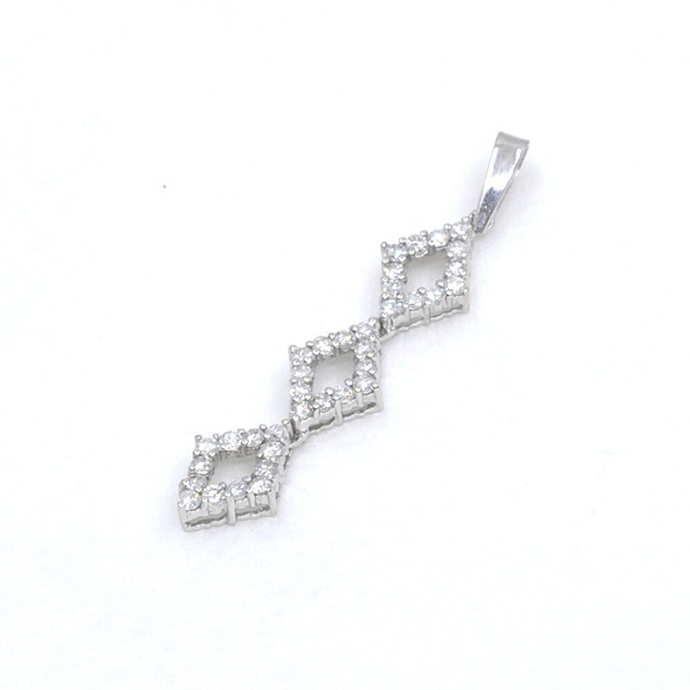 Colgante En Oro 18K Blanco Y Brillantes Colgante En Oro 18K Blanco Y Brillantes