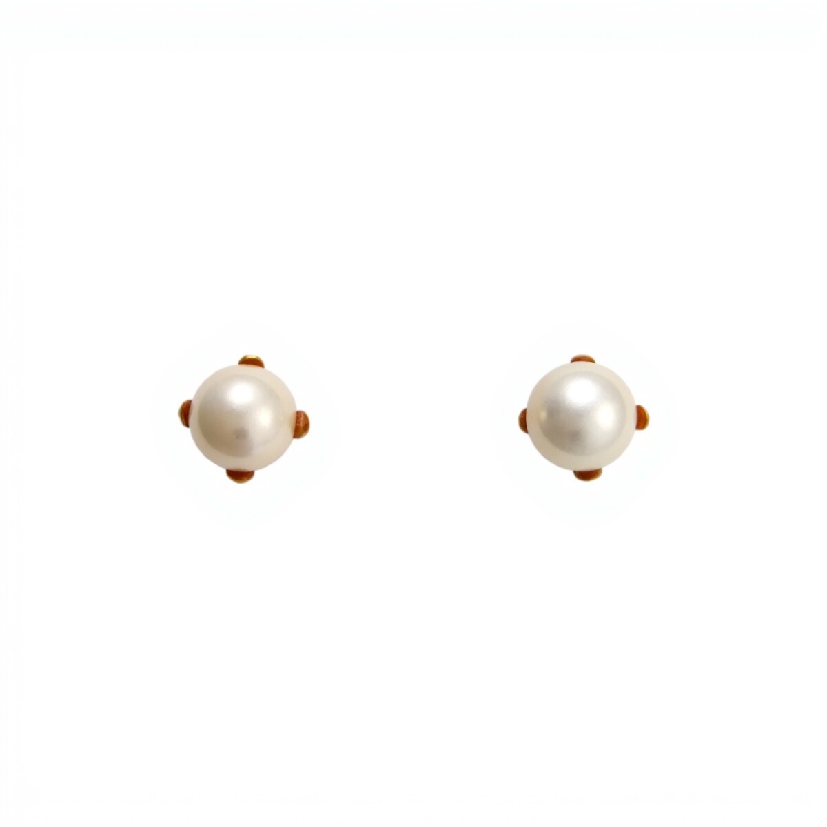 Caravanas Perlas - Oro bajo - Perla española- CA8273 - conperla 