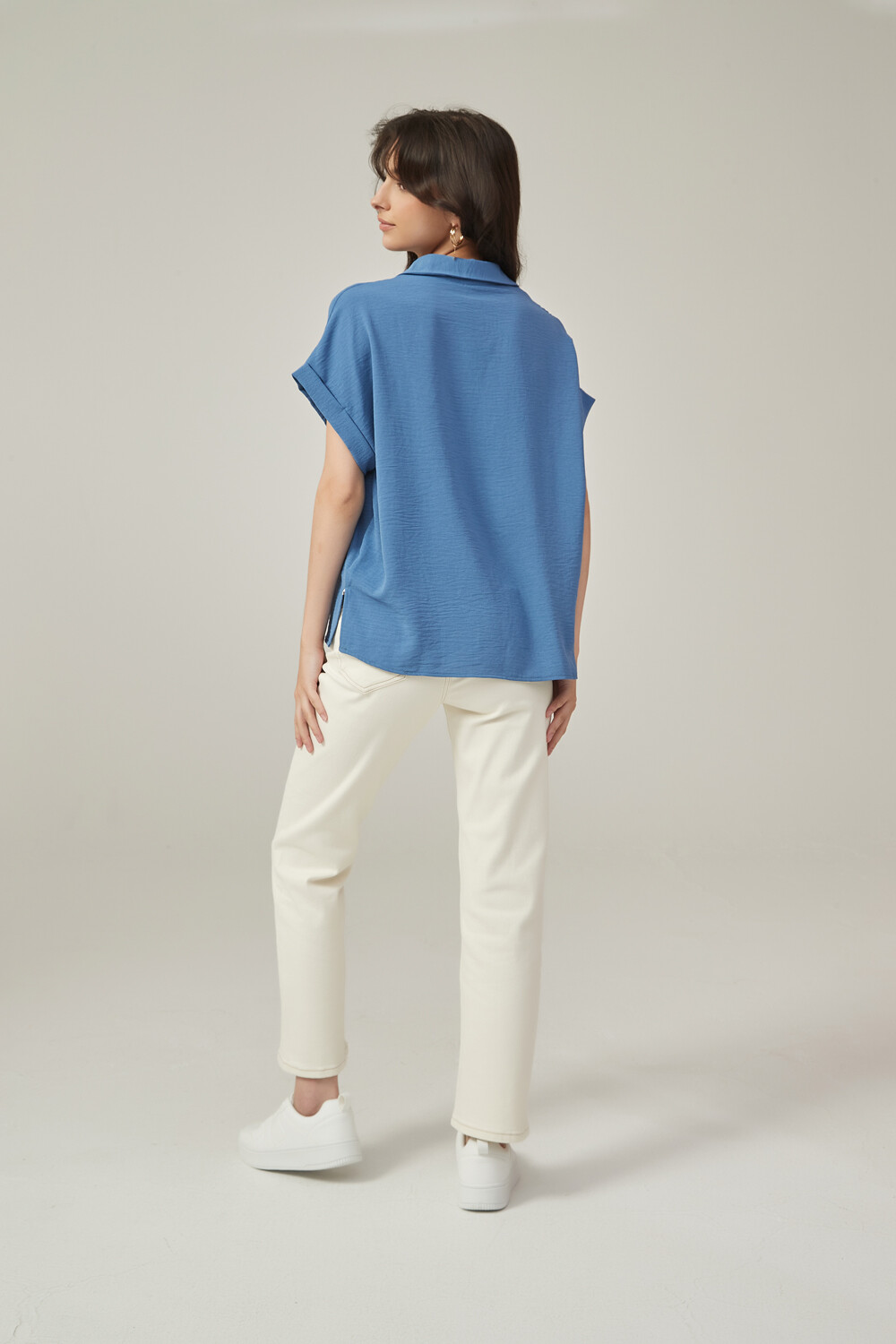 Blusa Hercego Azul Piedra