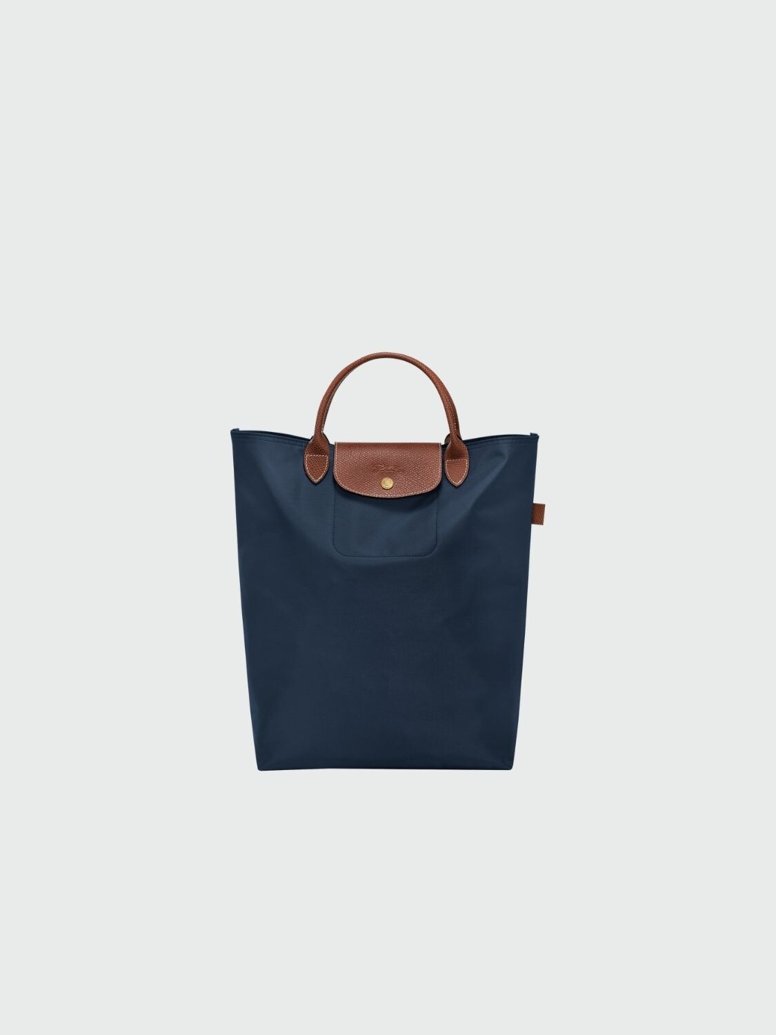 Longchamp - Cartera Tote plegable, de nylon y asa corta, Le pliage M Azul