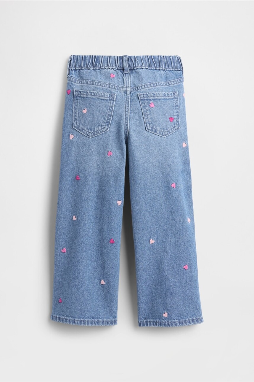 Jean Wide Leg Toddler Niña Medium Wash