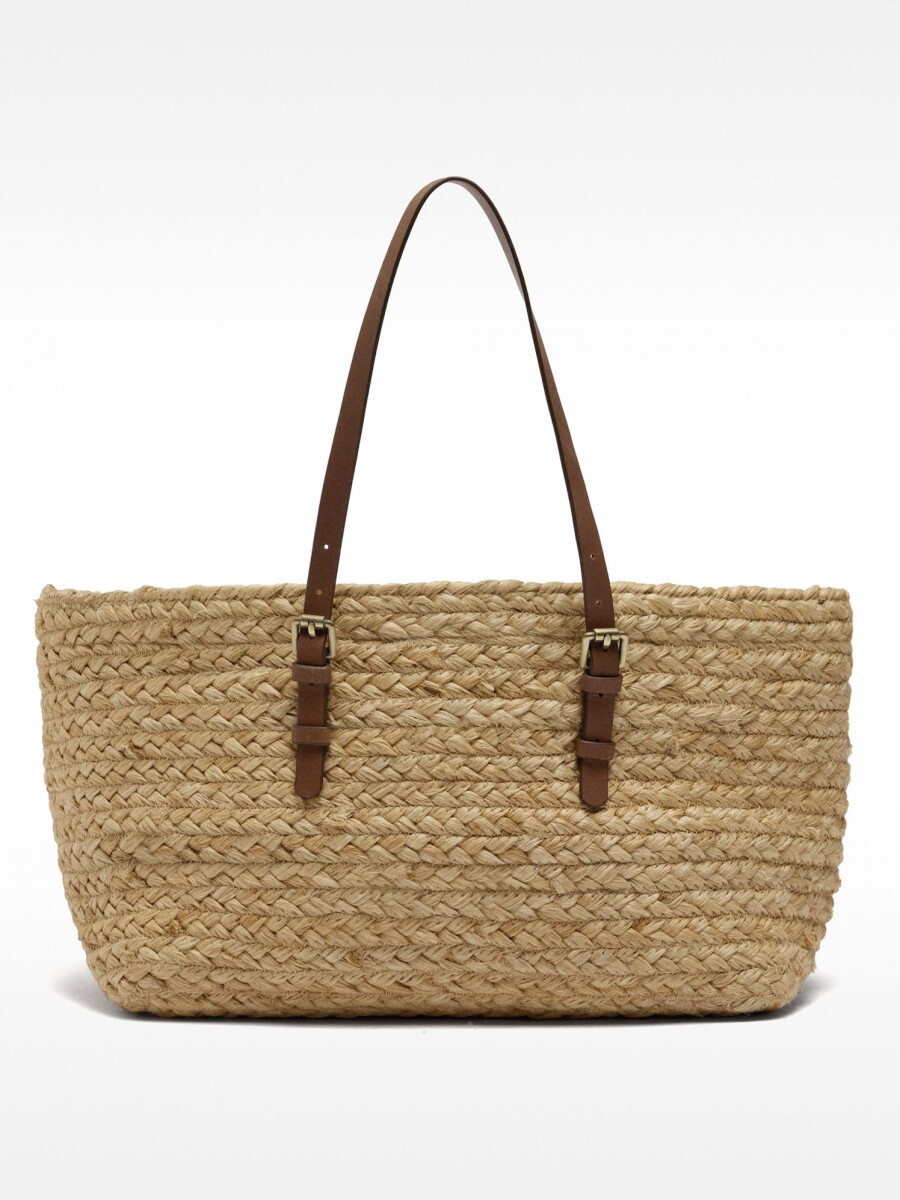 Bolso Shopper De Yute L natural
