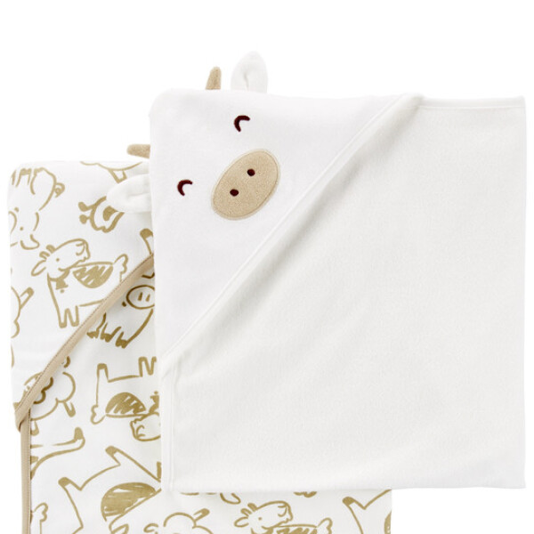 Set x2 toallas carters blanco