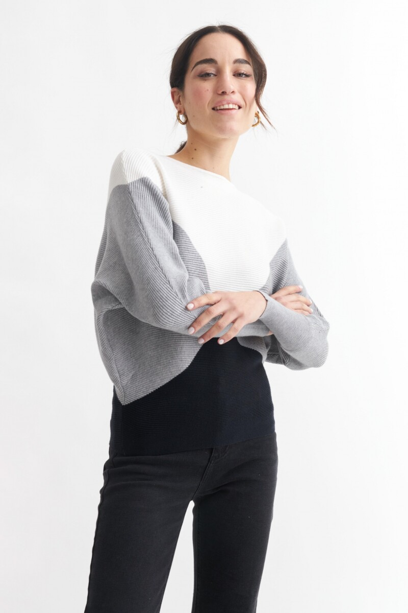 Sweater geométrico GRIS