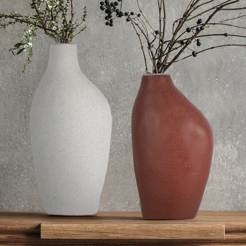 FLORERO CERAMICA 13x9x22CM TERRACOTA FLORERO CERAMICA 13x9x22CM TERRACOTA
