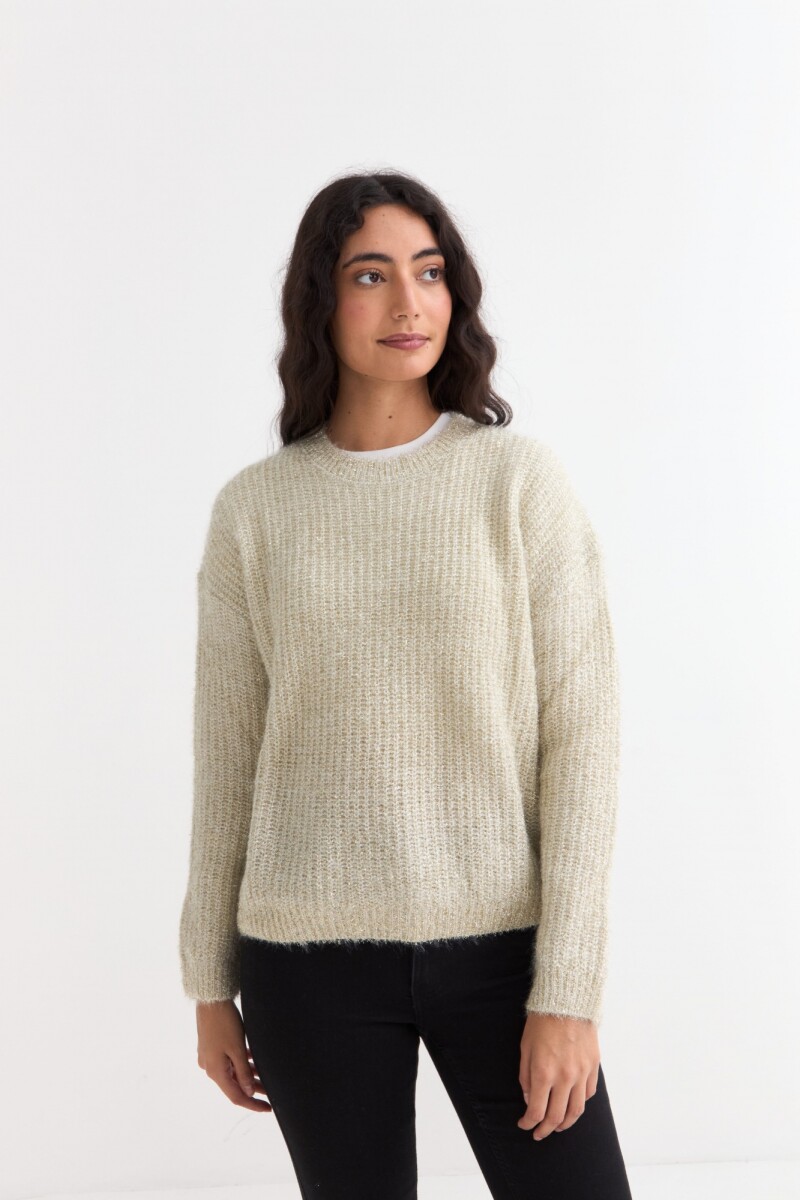 Sweater con lurex - Crudo 