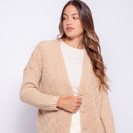 CARDIGAN CHERRY Beige Oscuro