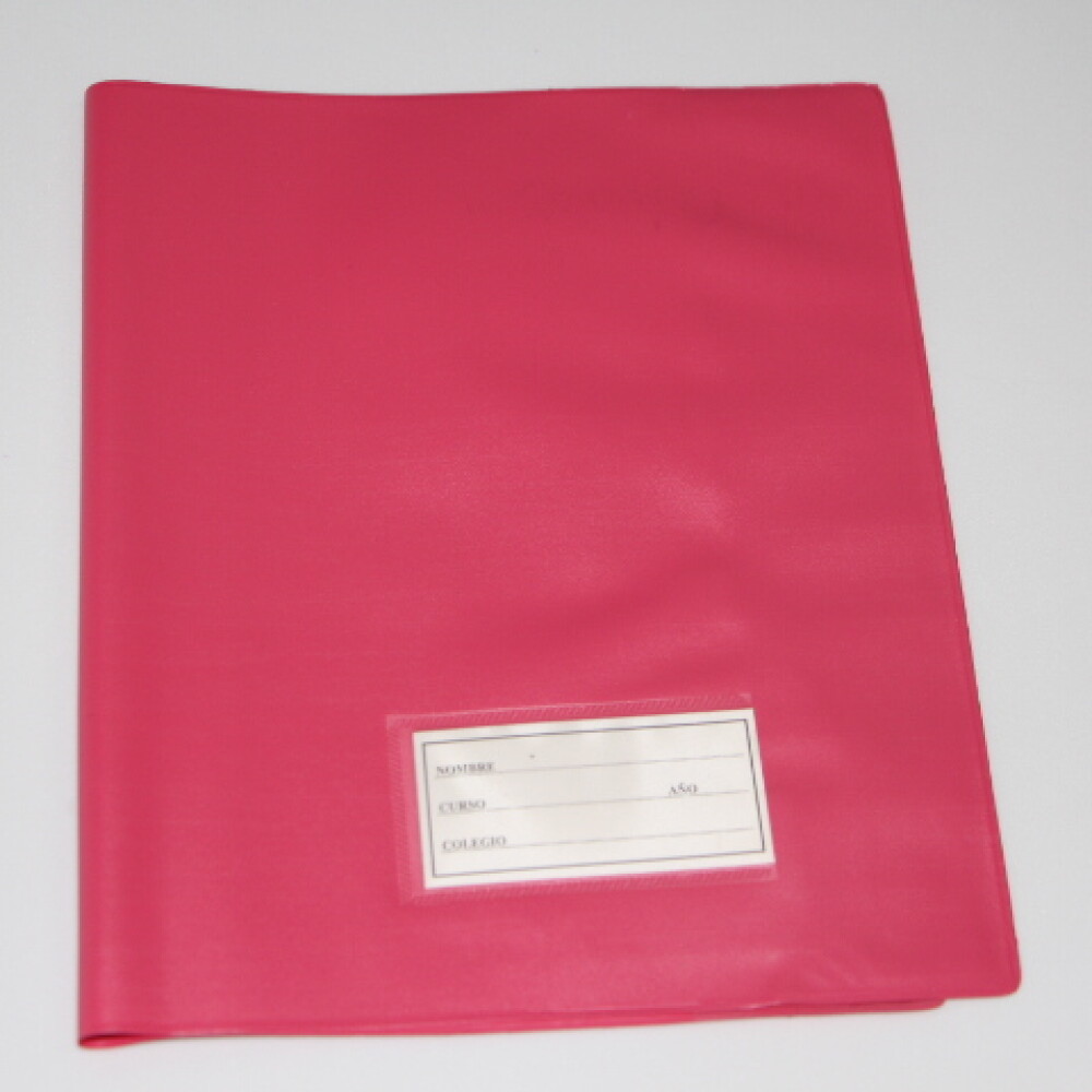 FORRO PLASTICO P.V.C. PARA CUADERNO COLOR ROSADO OSCURO