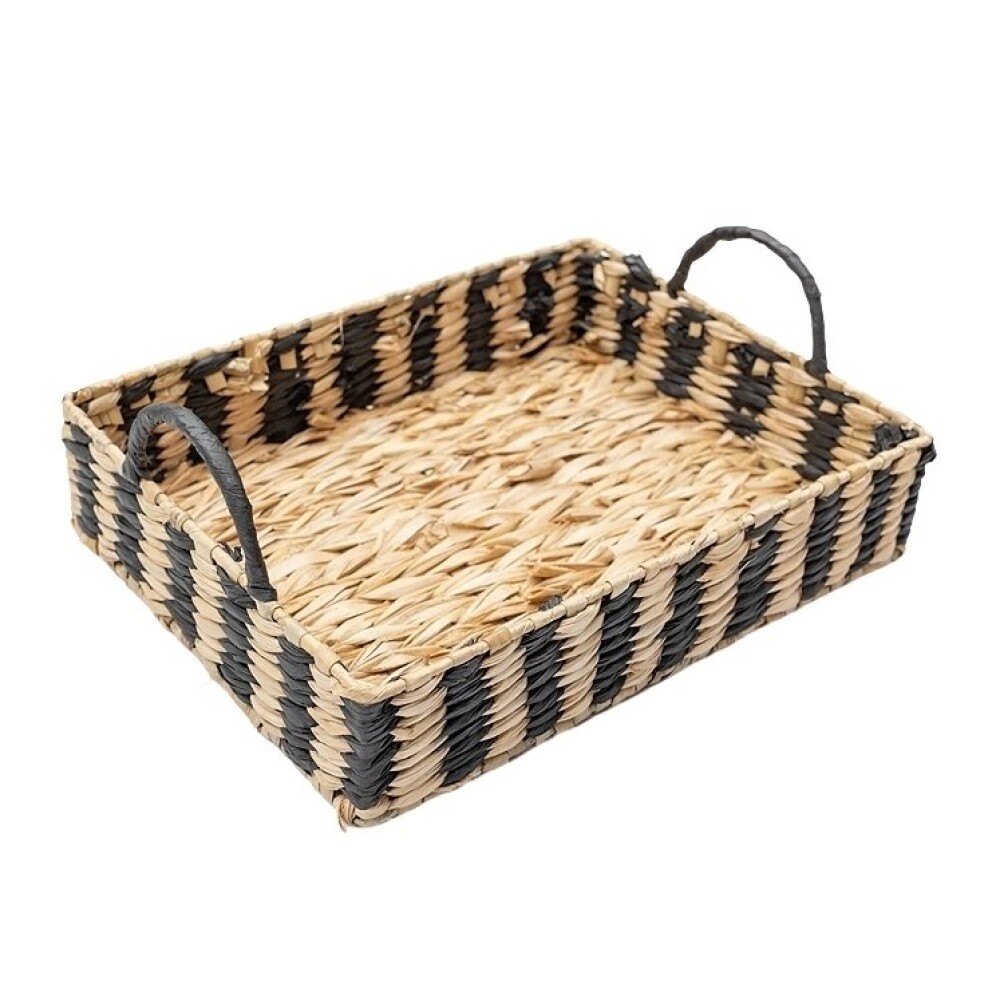 Bandeja Tejida 50x35x9Cm Natural/Negro BANDEJA TEJIDA 50X35X9CM NATURAL/NEGRO