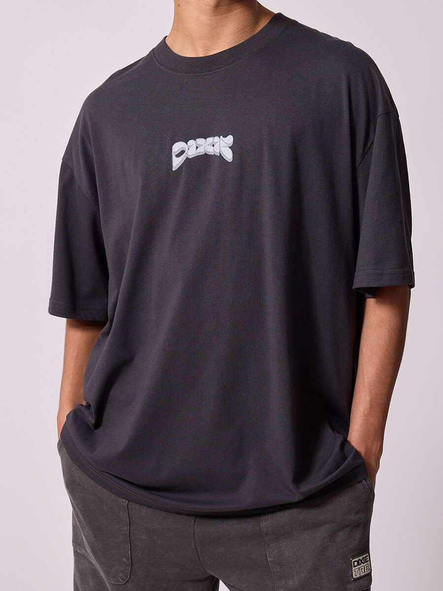 T-SHIRT LUFO DIXIE - Gris Oscuro 