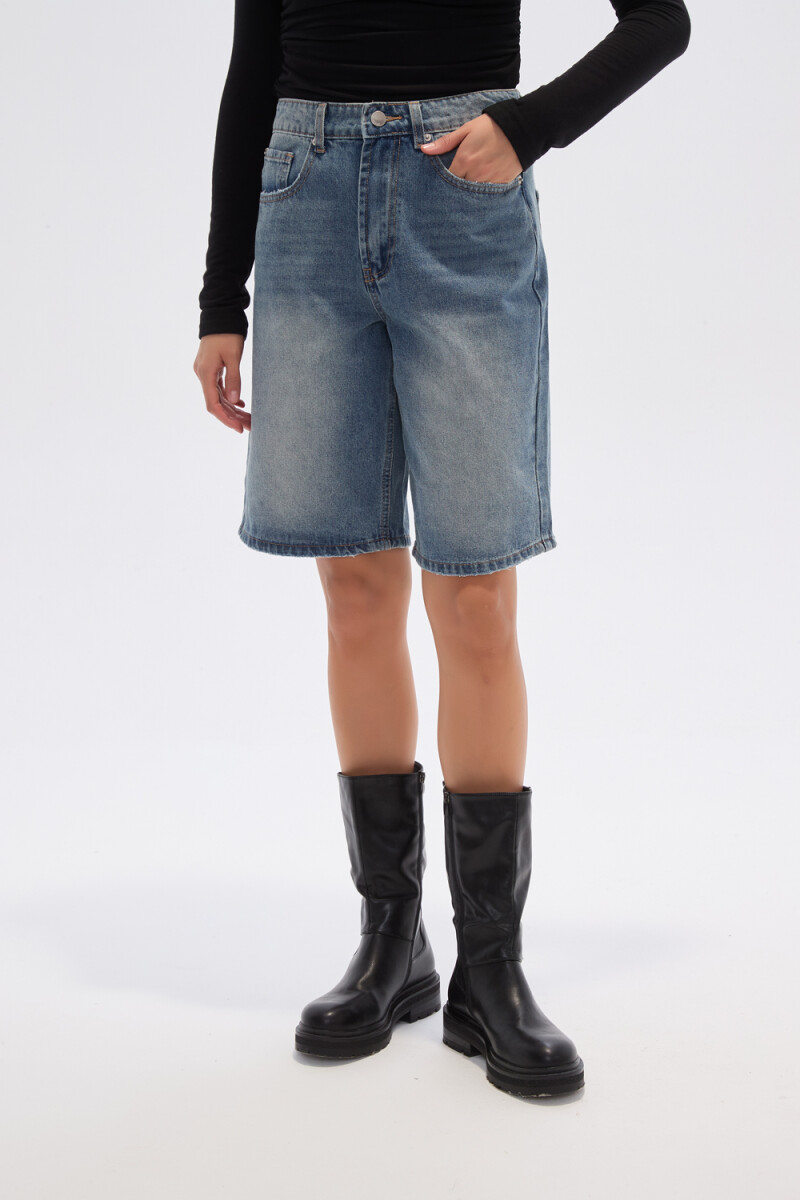 Bermuda Mileno - Azul Grisaceo 