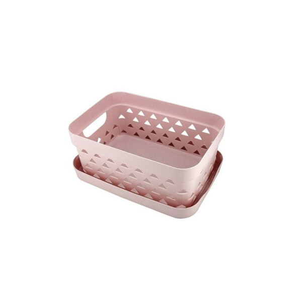 Organizador con tapa L rosa