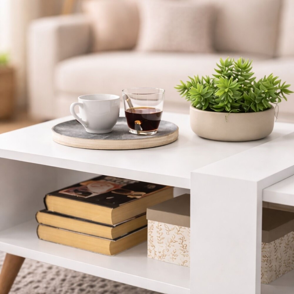 MESA RATONA - ESTILO MINIMALISTA BLANCO