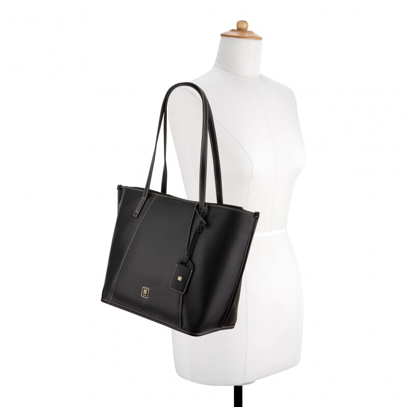 Quincie 3 Comp Tote Black