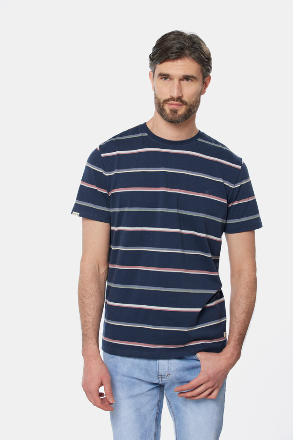 REMERA RAYADA Azul