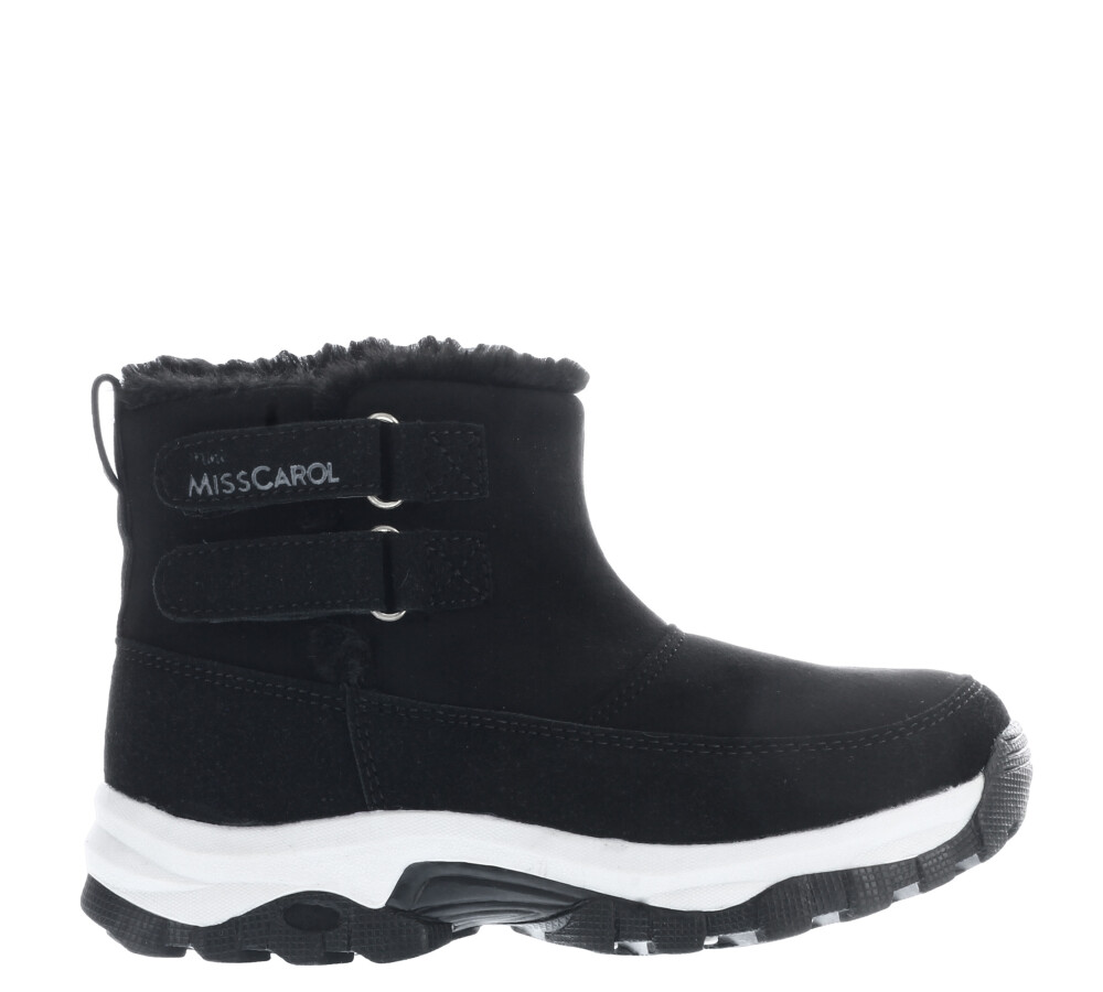 Bota HOLY con doble velcro en lateral y peluche a Black