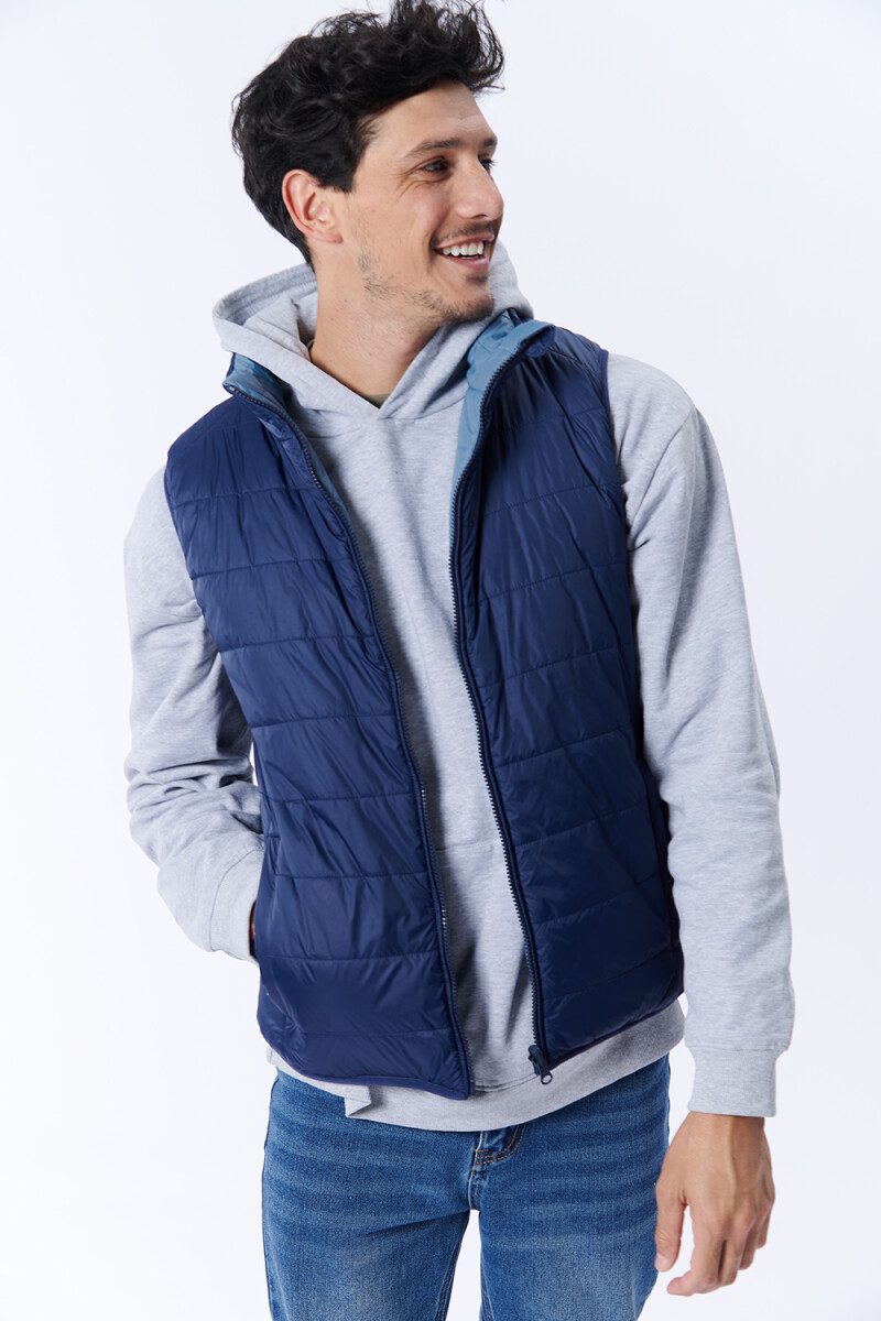 Chaleco abrigo reversible Azul