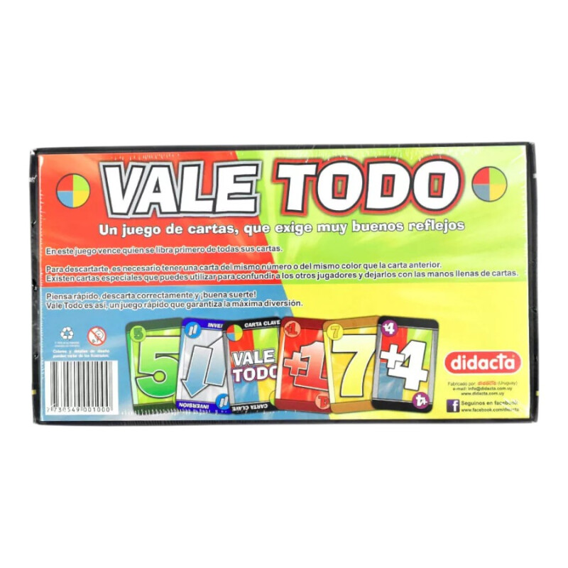 Juego de Cartas Vale Todo Didacta Juego de Cartas Vale Todo Didacta