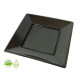 Plato Cuadrado Biodegradable x10 Und Negro