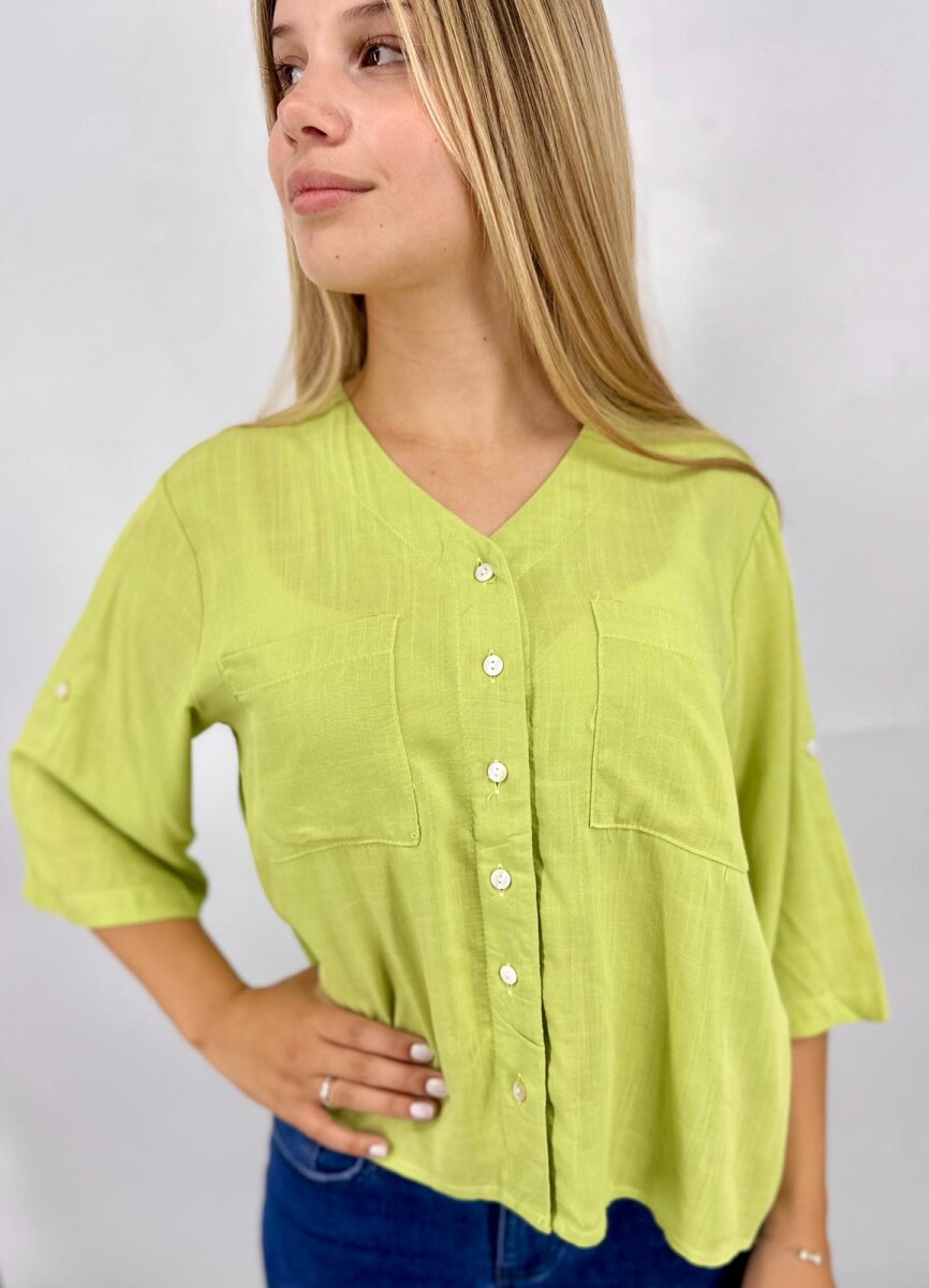 CAMISA SLOWLY 2415 - VERDE 