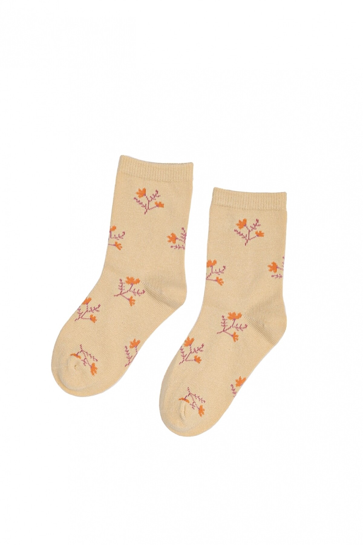 Medias Kids Floreadas Amarillo