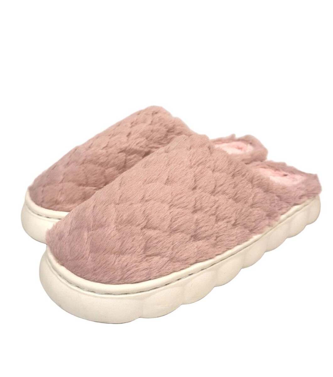 Pantufla de Felpa Super Abrigadas Antideslizante Unisex - Rosa Viejo 