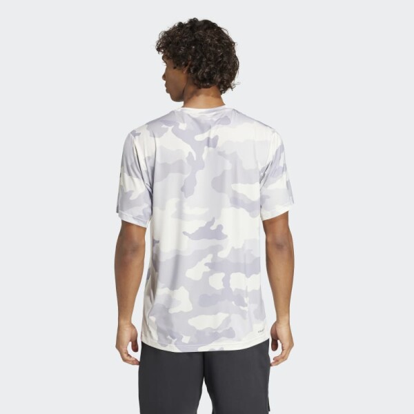 Remera Adidas Train Essentials Camo Blanco