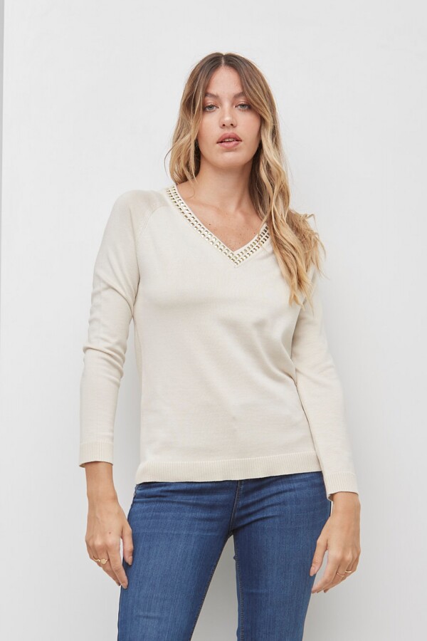 Buzo Tachas BEIGE