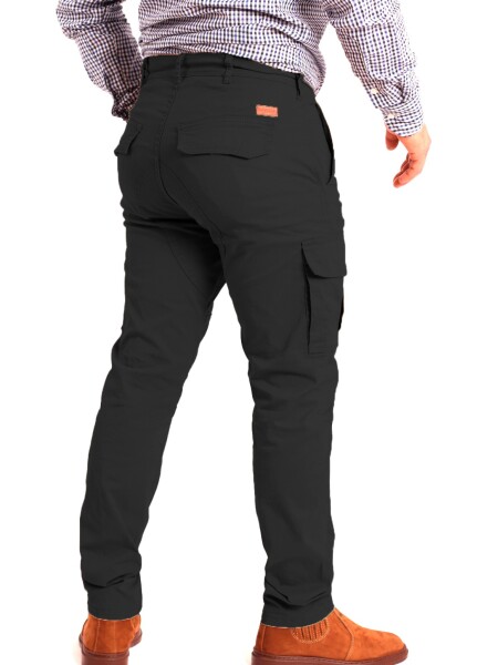 Pantalón Cargo de Hombre con Spandex Negro