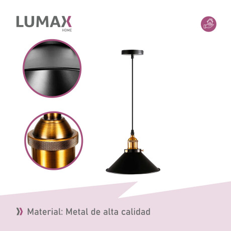 Pack x 3 Lampara Lumax Techo Colgante 26cm Vintage Pack x 3 Lampara Lumax Techo Colgante 26cm Vintage
