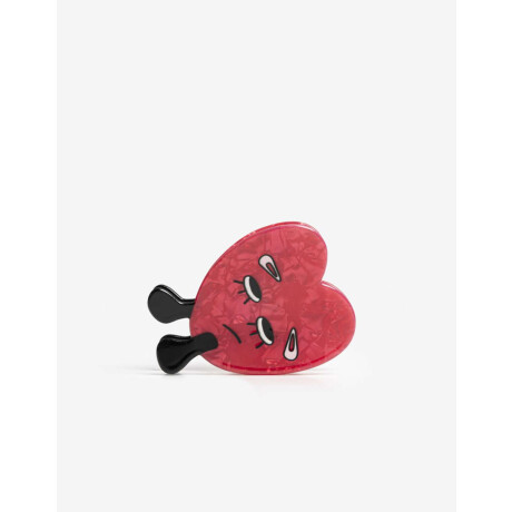 Broche Acrílico Broken Hearts Rojo medio