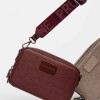Bandolera New Penny En Efecto Cuero Zaffiano Berry