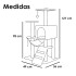 Gimnasio Rascador Para Gato Torre Casa Hamaca Escalera Atrix Variante Color Gris Claro